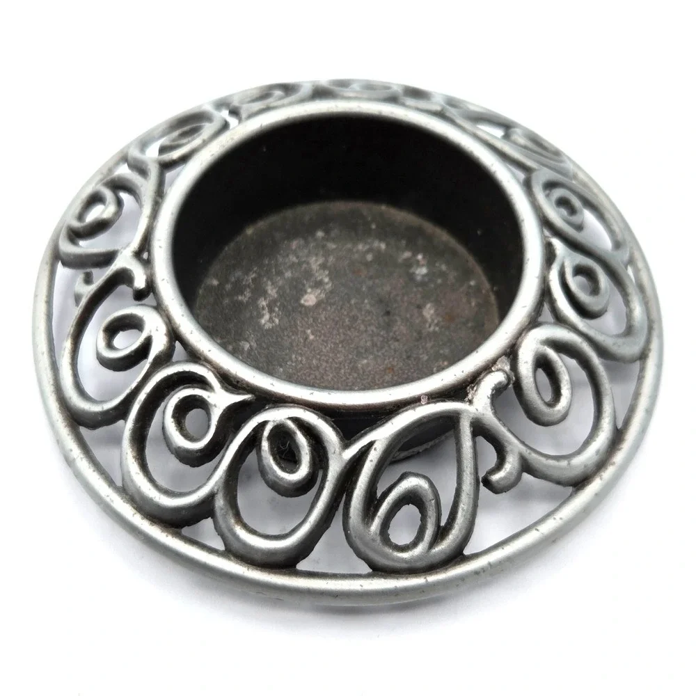VINTAGE Pewter Candle Holders Set of 2